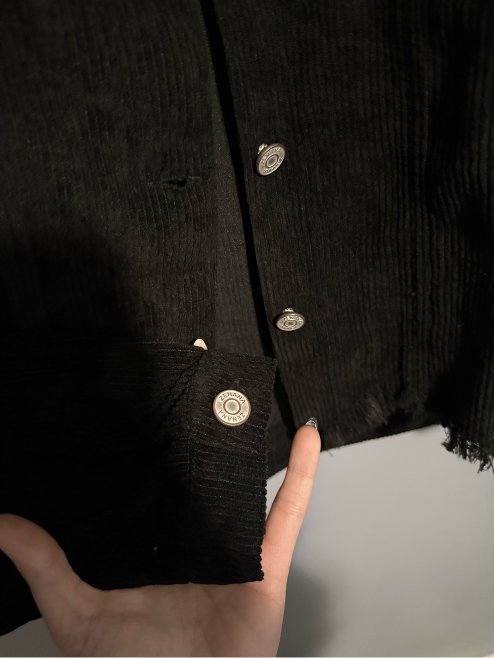 Zenana Black Corduroy Lightweight Shacket - Picture 7 of 7